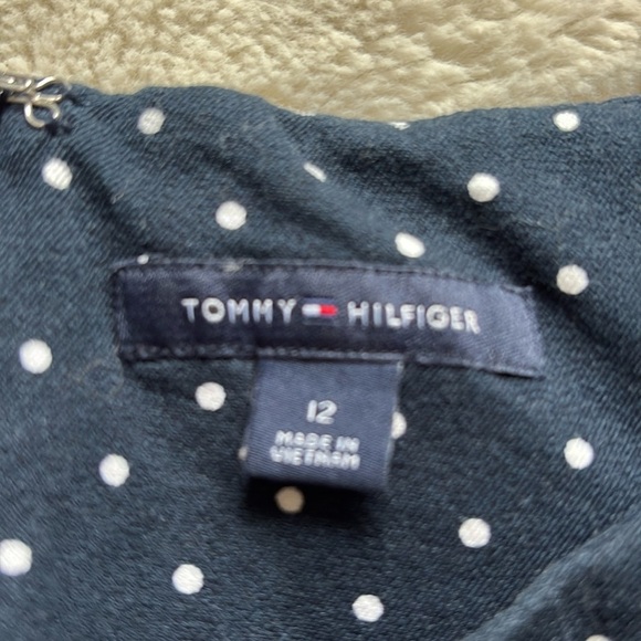Tommy Hilfiger Navy Blue Polka Dot Sheath Dress Size 12 - Picture 8 of 9